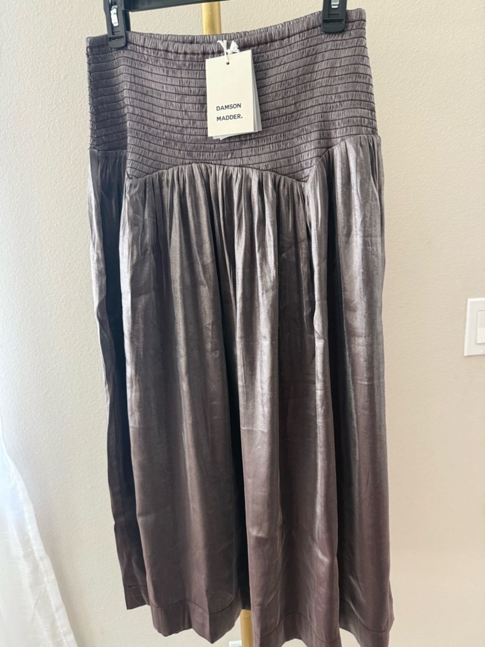 DAMSON MADDER Layla shirred midi skirt - Picture 7 of 8